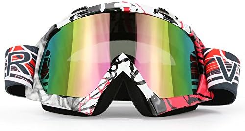 Motorcycle Goggles Dirt Bike ATV Motocross Mx Goggles Glasses for Men Women Youth Kids (8 Color) (C62)