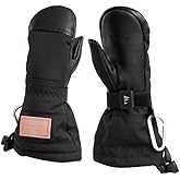 CHOPPER MILL Kids Mountain Mittens for Skiing, Snowboarding, Sledding, Insulated with Extra Long Cuff to Keep Hands Warm in Winter