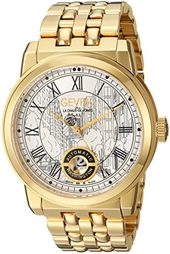 Washington Men's Swiss Automatic Gold-Tone Stainless Steel Bracelet Watch, (Model: 2622B)