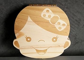Cute Milk teeth Wood storage box for kids Boy/&Girl Tooth Box organizer CA