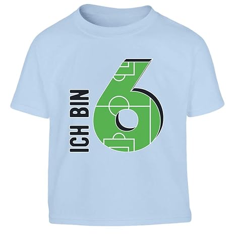 Kindergeburtstag Sechs Jahre Ich Bin 6 Kleinkind Kinder T-Shirt - Gr. 86-116