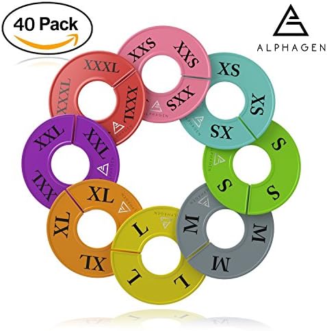Closet dividers: 40 Baby Clothing (8 Vibrant Colors With Different Sizes) Baby Clothing Dividers For Pants, Dresses, T - Shirts, Jackets, &amp; More Alpha Gen