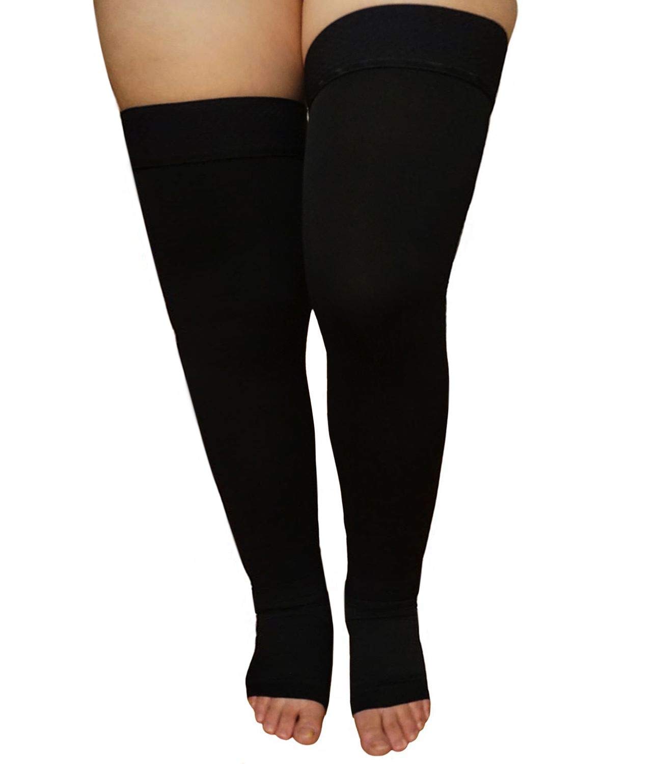 open toe compression leggings