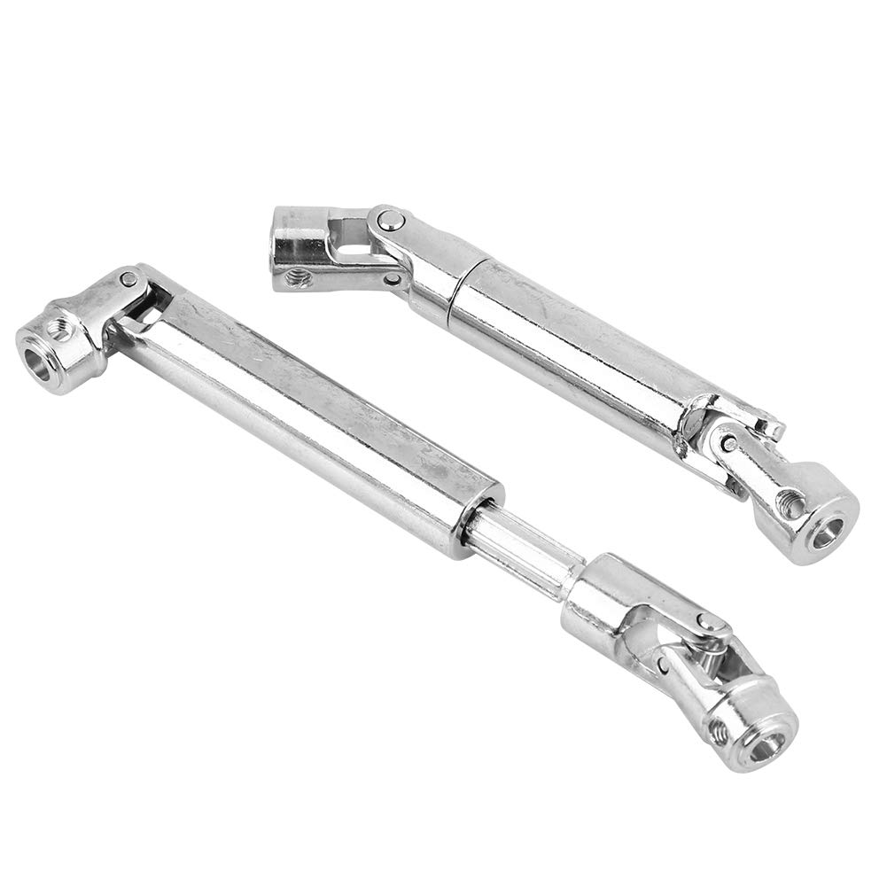 Dilwe Metal RC Car Drive Shaft, 2 Pcs CVD for SCX10 D90 90021 90028 (90-125mm), Includes 8 x M4 Screws