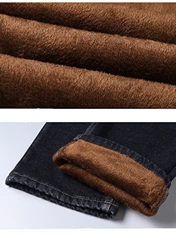 Olmecs Jeans Homme Droite Lâche Grande Taille Business Stretch Pantalon Décontracté Noir 34