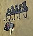 Lulu Decor Cast Iron 5 Dog Key Hooks, Ideal for Dog Lovers Heavy Duty Hooks, Decorative Hooks - Wall Mount Leash Holder for Wall Storage - Stylish Key Holder (Antique Black)