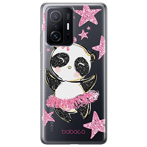 Funda para teléfono móvil de ERT Group para Xiaomi 11T 5G / 11T Pro 5G Original y con Licencia Oficial de Babaco con diseño Panda 007 Adaptada a la Forma del teléfono móvil, parcialmente Transparente