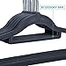SMART ONYE Pack of 50 Non-Slips Velvet Hangers-Sturdy and Durable-Heavy Duty-Space Saving Velvet Suit Hangers with Tie Bar-360 Degree Swivel Hook-Notched Design for Tank Tops,Underwear and Dress-Gray