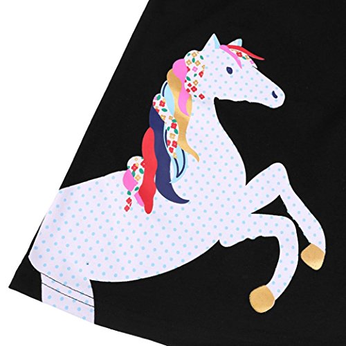 image for Honhui Clearance Sale Toddler Kids Baby Girls Short Sleeve Horse Print
