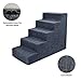 USA Made Pet Steps/Stairs with CertiPUR-US Certified Foam for Dogs & Cats by Best Pet Supplies – Dark Gray Linen, 5-Step (H: 22.5″)thumb 2