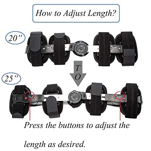Hinged ROM Knee Brace with Strap, Adjustable Medical Orthopedic Support Stabilizer Knee Brace Post OP Recovery Immobilization Splint - Thumbnail 2