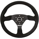 Sparco 015R383PSN Suede Steering Wheel, Black