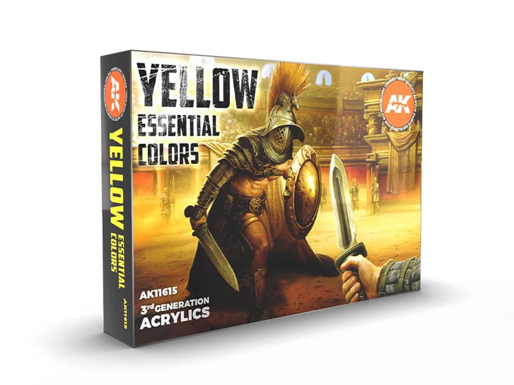 AK Interactive AK11615 Yellow Essential Colors Set 6x17ml