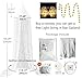 Dix-Rainbow Crib Canopy for Kids Bed Canopy for Girls Bed Canopy Princess White Lace Crib Net Tent for Baby Little Girl Cute Starry Barbie Castles - Lights & Paper Star Gift
