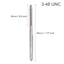 uxcell Machine Tap 3-48 UNC Thread 2B High Speed