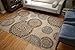 Feraghan/New City feraghan4030beige_2x8 Contemporary Modern Flowers Wool Area Rug, 2' x 7', Brown/Beige