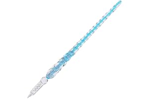 molshine Handmade Glass Dip Pen Crystal Calligraphy Pen Signature Dipped Pen for Artist Women Men Teens,Writing Drawing Decoration Gifts (blue)