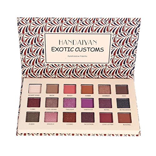 TiTCool Eyeshadow Palette Eye Shadow Powder Make Up Pearl Metallic 18 Colors (B)