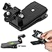 Action Camera Clip Mount 360 Degree Rotary Clip Clamp Mount Waterproof Camera Backpack Clamp Mount Hat Mount w/ 1/4