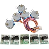 USPRO 5sets Stepper Motor 28BYJ-48 5V DC 4-Phase 5-Wire + ULN2003 Driver Board