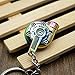 Waterwood Creative Auto Parts Models Spinning Turbo Turbocharger Keychain Key Chain Ring-Rainbow with Cleaning Cloth
