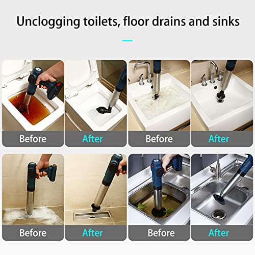 Tazimi Power Toilet Plunger, Air Drain Blaster, Electric Drain Augers