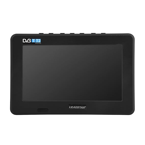 Garsent 7inch Tragbarer HD TV, Digital Multimedia Player DVB-T/T2 HD Analog Fernseher für Wohnzimmer, Auto, Outdoor(16:9)