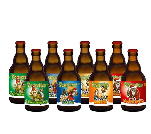 Weihnachts-Pils Festretter Weihnachtsbier im 8er Geschenkekarton (8 x 0.33 l) – Bild 3