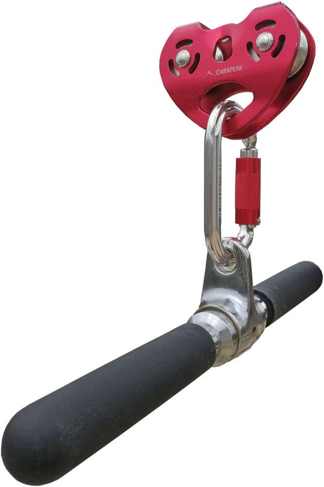 CARAPEAK Zip Line Trolley with Handle Bar and AutoLocking Carabiner