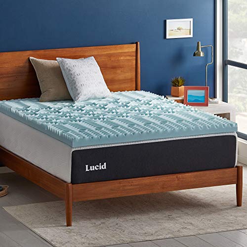 Lucid 3 Inch Mattress Topper King Memory Foam Mattress Topper King