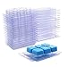DGQ Wax Melt Molds - 100 Packs Clear Empty Plastic Wax Melt Clamshells for Wickless Wax Melt Candles