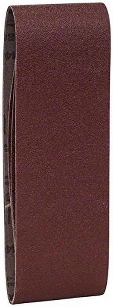 Bosch 2609256212 Belt Sander for Drill 75 x 508 mm Grit 80 Pack of 3 Sheets Red, 75x508mm