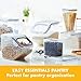 LOCK & LOCK Easy Essentials Food lids (flip-top) / Pantry Storage/Airtight containers, BPA Free, top-16.5 Cup-for Cereal, Clear