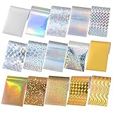 BORN PRETTY 15 Sheets/pack Starry Sky Laser Nail Foils 413cm Colorful Shimmer Manicure Nail Art Sticker