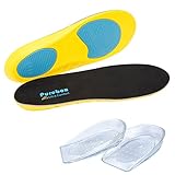 Shoe Insoles Orthotics Shoe Inserts Arch Support Shock Absorption Insoles Comfort Cushioning Gel Heel Full Length (Women Size: 6-11 Men Size: 6-10)