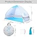Amagoing Automatic Pop Up Beach Tent 3-4 Person Instant Tent Anti UV Sun Shelter for Outdoor Activities and Beach Traveling (Silver)
