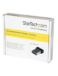 Startech   Mini Adaptador USB Bluetooth 2.1 EDR Clase 2 Adaptador de red inalámbrica, Negro