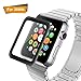 Amoner 3D Full Coverage Screen Protector for 38mm Apple Watch, Tempered Glass, Anti-Scratch, Bubble-Free for iWatch 38mm with Series 1/ 2/ 3 (1Piece in Pack)