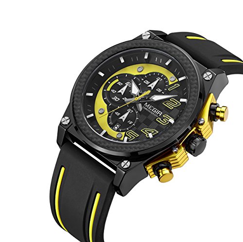 Megir quartz mens sports wrist watch,analog military fa…