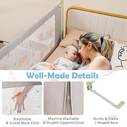 BABY JOY Toddlers Bed Rail, Extra Long Kids Rail