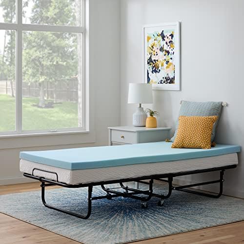 سعر Linenspa 2 Inch Memory Foam Mattress Topper, Gel Infused Cot