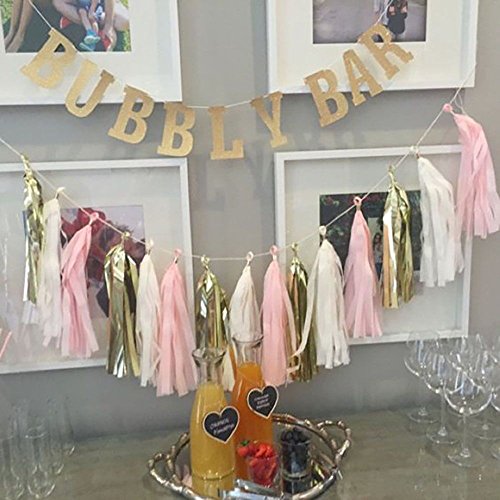Qian S Party Baby Pink Gold White Baby Shower Decorations For Girl