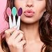Silicone Exfoliating Lip Brush Double-Sided Silicone Exfoliating Lip Brush Soft Silicone Lip Brush for Smoother and Fuller Lip Appearance (6 Pieces)