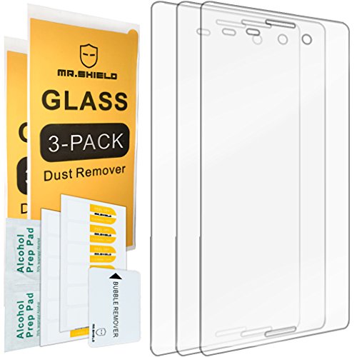 [3-PACK]-Mr Shield For Sony Xperia M4 Aqua [Tempered Glass] Screen Protector with Lifetime Replacement Warranty