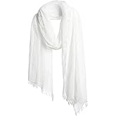 Jeelow Cotton Feel Scarf Everyday Classic Shawl Wrap Soft Lightweight Light Travel Scarves Wraps For Men Women