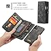 Zttopo 11 Pro Max Wallet Case, 2 in 1 Leather Zipper Detachable Magnetic 11 Card Slots Card Slots Money Pocket Clutch Cover with Screen Protector for iPhone 11 max 6.5 Inch