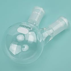 FunChem Glass Round Bottom Flask 24/40, 2 Neck