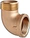 Brass Pipe Fitting, 90 Degree Street Elbow, Class 125, 1/2