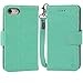 Arae Premium PU Leather Wallet Case with Kickstand and Flip Cover for iPhone 7/8 / SE 3rd Gen/SE 2020 4.7 inch - Green