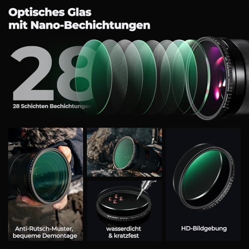 K&F Concept ND2-ND32 Neutral Density Filter